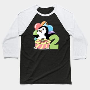 Second 2nd Birthday Penguin Children's Birthday Baseball T-Shirt